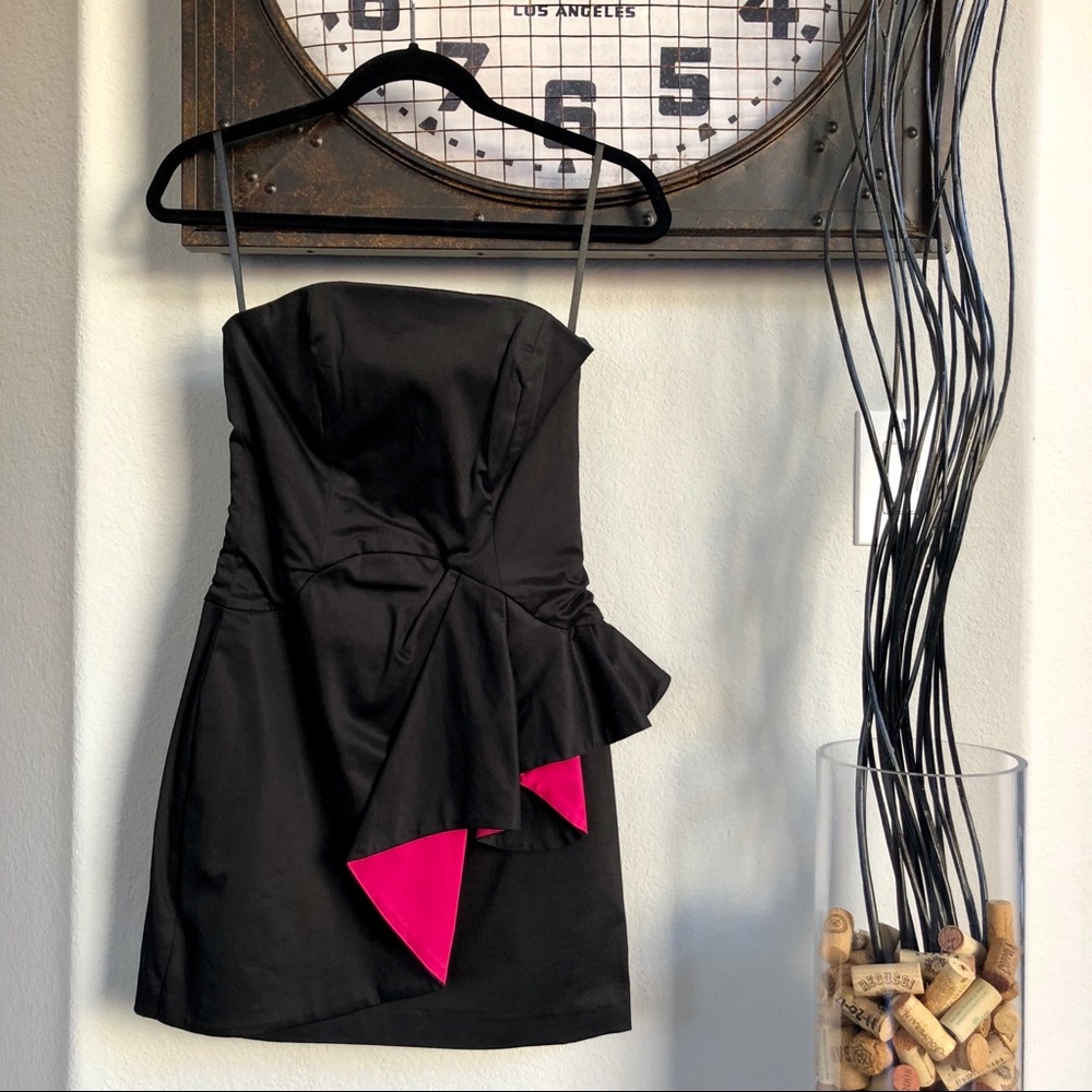 French Connection, Strapless Party Dress, Black